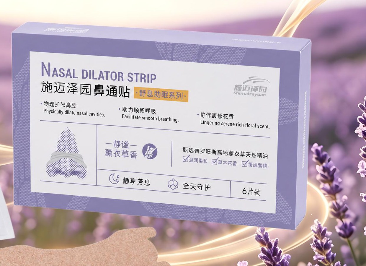 施迈泽园鼻通贴 舒息助眠系列包装盒